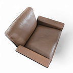 2 X Black Shell & Brown Leather 620 Chair Programme Lounge Chair By Dieter Rams For Vitsoe, 1980s thumbnail 16