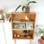 Vintage Deens Boekenkastje Eiken Fineer Met Lectuurgedeelte thumbnail 6