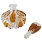 Artdeco Stijl Parfumfles Persglas Amber Transparant 1950’s thumbnail 6