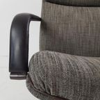 Artifort Draaifauteuil Grijs Bruin F154 Vintage Bureaustoel thumbnail 6