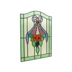 Art Deco Glasraam Glas In Lood Decoratief Bloemen Zonnevanger thumbnail 2