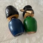 5 X Leuke Houten Japanse Stijl Beeldjes Met Bewegende Hoofd thumbnail 9