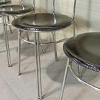 Set Van 4 Vintage Postmodern Italiaans Eetkamerstoelen thumbnail 13