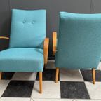 Pair Smidek Chairs 1960S Reupholstered thumbnail 9