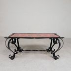 Vintage Tegeltafel, Salontafel Met 8 Tegels, Jaren 60 thumbnail 5