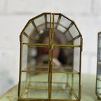 Vintage Messing Gouden Vitrine / Etagere /mini Serre thumbnail 6