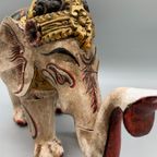 Vintage Houten Olifant Balinees Xl thumbnail 6
