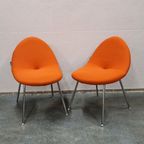 Artifort Set Van 2 Cocon Fauteuils Oranje Fauteuil Stoel thumbnail 2