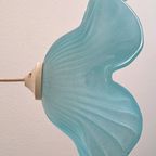 Vintage Glazen Hanglamp Blauw thumbnail 3