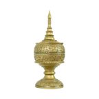 Prachtige Vintage Houten Offerschaal Bladgoud Verguld Birma 49Cm thumbnail 7
