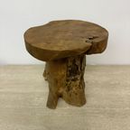 Solid Wood Tree Side Table , 1970S thumbnail 10