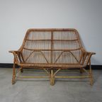 Italian Rattan Sofa, 1960 thumbnail 2