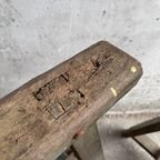 2 Industriële Houten Schragen Uit Jaren 40 thumbnail 8