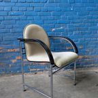 Vintage Arco Bk Eetstoelen -chrome & Zwart- thumbnail 10