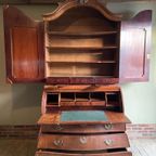 Prachtig Antiek Mahonie Empire Topbureau, Secretaire,Kabinet, Inclusief Bezorgen. thumbnail 10