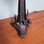 Art Deco Tafellamp Van Smeedijzer En Veelkleurige Opaline, 1920 thumbnail 10