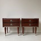 Mid Century Nachtkastjes Van Teak Hout thumbnail 5