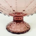 Vintage Boheems Persglas Schaal Op Voet Paars Roze thumbnail 8