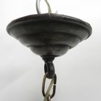 Art Deco Hanglamp Met Gemarmerde Zalmkleurige Kap thumbnail 13