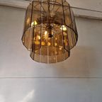 Vintage Waterval Kroonluchter Met Geslepen Gerookt Glas thumbnail 7