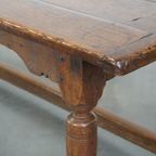 Prachtig Charmante En Pure Grote Antieke 17E Eeuwse Engelse Eikenhouten Eettafel, Refectory Table thumbnail 9