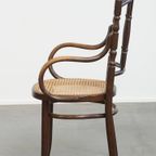 Leuke Originele Vintage Thonet Bistro Design Stoel Met Armleuningen thumbnail 8