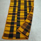 Aabee Dralon Deken/Plaid Bruin, Zwart, Geel Geblokt thumbnail 6