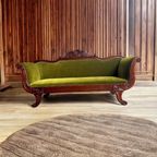 Vintage Barok Zetel / Canapé / Sofa In Mosgroen thumbnail 5