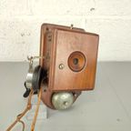 Antieke Houten Wandtelefoon thumbnail 7