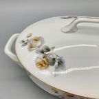 Grote Dekschaal Terrine Epiag Wille & Co Amsterdam Rozenprint thumbnail 7