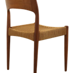 Set Van 4 Eetkamerstoelen Eetstoelen Arne Hovmand Olsen Deens Design Vintage Papercord thumbnail 17