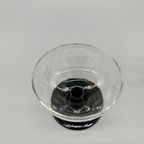 Set Vintage Gegraveerde Coupe Glaasjes Zwarte Voet 3 Stuks thumbnail 5