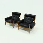 Pair Of Scandinavian Lounge Chairs By Eric Merthen For Ire Möbler 1960s thumbnail 2