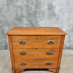 Antieke Ladekast Commode Kersenhout 90 X 81 Cm thumbnail 5