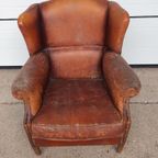 Vintage Schaapsleren Fauteuil Met Karakter thumbnail 8