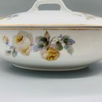 Grote Dekschaal Terrine Epiag Wille & Co Amsterdam Rozenprint thumbnail 4