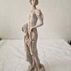 Vintage M.p Capodimonte Sculpture Woman Figure With Umbrella thumbnail 12