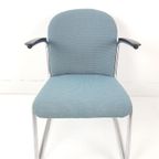 Gispen Fauteuil Model 413 Nieuw Gestoffeerd Grape Blauw thumbnail 10