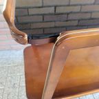 Mid Century Serveerwagen Teakhout Met Zwart Glas thumbnail 7