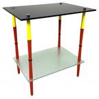 Arlecchino Tafel Met 2 Glasplaten In De Stijl Van Edoardo Poli, Jaren 50 thumbnail 2