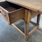 Vintage Houten Bobbin Console Tafel / Sidetable thumbnail 9