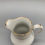Bavaria Schumann Arzberg Barok Wit Reliëf Roomkannetje thumbnail 3