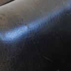 Unieke Set Van 2 Subtiele Zwart/ Grijze Schapenleren Clubfauteuils Met Een Mooi Patina thumbnail 13