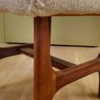 Vintage Deens Teakhouten Voetenbankje Poefje  Kruk Krukje Hocker Teddy Teak thumbnail 9