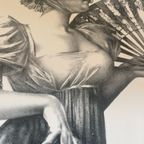 Uknown, Lady With Fan, Monochrom (Black And  White) thumbnail 9