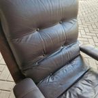 Vintage Fauteuil Slede Stoel Jaren 70 Leren Fauteuil Stoel thumbnail 10