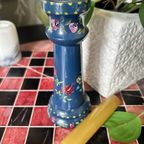 Kandelaar Flowers Handpainted Vintage thumbnail 3