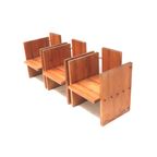 3X Zeer Zeldzame Modenistische Brutalist Fauteuil Ontworpen Door Architect Fritz Zeiger thumbnail 15