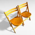 2x Mid Century Design Beukenhout Klapstoelen. thumbnail 3