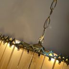 Vintage Glazen Platen Panelen Hanglamp 60’S Originele Gaaf ! thumbnail 3